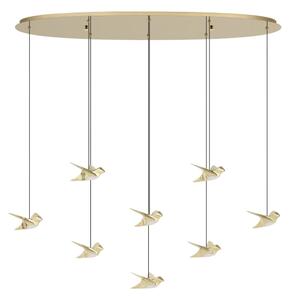 Eglo 390397 - Lampadario a sospensione con filo LED dimmerabile PARATEBUENO 8xLED/4,2W/230V oro
