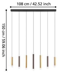 Eglo 39906 - Lampadario a sospensione con filo LED dimmerabile ESTANTERIOS 7xLED/3,1W/230V 3000K