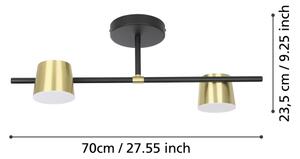 Eglo 39983 - Lampadario a plafone LED ALTAMIRA 2xGU10/4,6W/230V 3000K oro