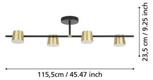 Eglo 39984 - Lampadario a plafone LED ALTAMIRA 4xGU10/4,6W/230V 3000K oro