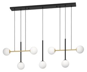 Eglo 390178 - Lampadario a sospensione con filo PAZ 7xE14/40W/230V oro/nero