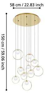 Eglo 390345 - Lampadario a sospensione con filo LED dimmerabile PORTOCOLOM 10xLED/3W/230V diametro 58 cm