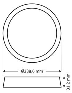 Plafoniera LED ROUND LED/24W/230V 4000K diametro 28,8 cm nero