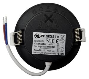 Lampada LED da incasso CIRCLE LED/3W/230V 4000K diametro 9 cm nero