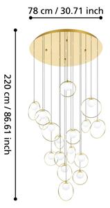 Eglo 390346 - Lampadario a sospensione con filo LED dimmerabile PORTOCOLOM 17xLED/3W/230V diametro 78 cm