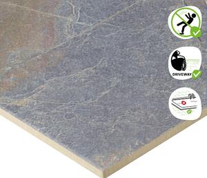 Piastrella da pavimento per esterno effetto pietra sp. 8.7 mm P.ALCAN EXT MT 30X60 multicolore