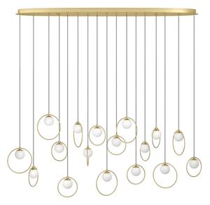 Eglo 390348 - Lampadario a sospensione con filo LED dimmerabile PORTOCOLOM 17xLED/3W/230V oro