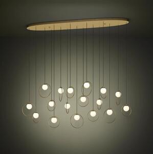 Eglo 390348 - Lampadario a sospensione con filo LED dimmerabile PORTOCOLOM 17xLED/3W/230V oro