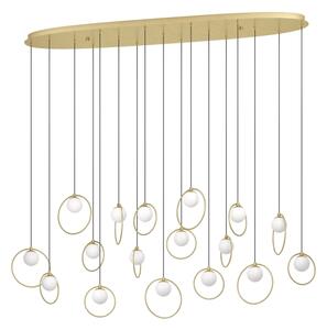 Eglo 390348 - Lampadario a sospensione con filo LED dimmerabile PORTOCOLOM 17xLED/3W/230V oro