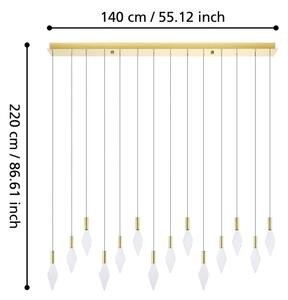 Eglo 390362 - Lampadario a sospensione con filo LED dimmerabile MIRADOR 14xLED/3,3W/230V oro