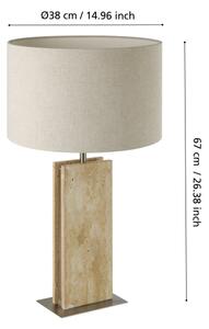 Eglo 390408 - Lampada da tavolo BELESAR 1xE27/40W/230V beige