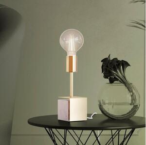 Eglo 390169 - Lampada da tavolo CARMITA 1xE27/40W/230V oro/bianco marmo