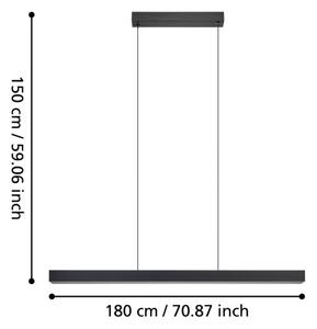 Eglo 390368 - Lampadario LED dimmerabile MONTEBUONO LED/20W/230V 3000K nero