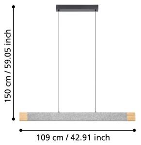 Eglo 390386 - Lampadario a sospensione con filo LED dimmerabile VALLELADO LED/22,2W/230V 3000K