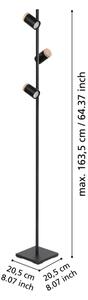 Eglo 390071 - Lampada LED da terra CARTAGENA 3xGU10/4,5W/230V 3000K