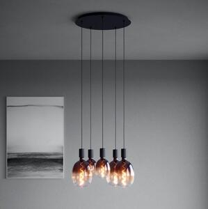 Eglo 390267 - Lampadario a sospensione con filo HUEBRO 5xE27/40W/230V nero