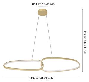 Eglo 390205 - Lampadario a sospensione con filo LED dimmerabile LODOSA LED/37,5W/230V 3000K