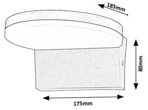 Rabalux 77117 - Applique a LED da esterno BATIDA LED/9W/230V IP54 nero