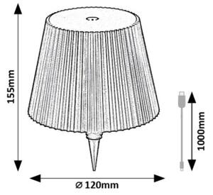 Rabalux 77142 - LED Paralume a bottiglia dimmerabile BURDUR LED/2W/5V IP44
