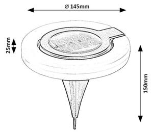 Rabalux 77187 - Lampada solare LED BOKOD LED/0,05W/1,2V IP44