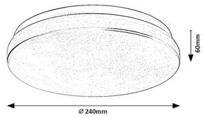 Rabalux 77133-LED Plafoniera da bagno LOWAR LED/12W/230V IP44 3000/4000/6000K