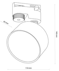 Faretto per sistema a binario AVIA 1xGX53/15W/230V bianco