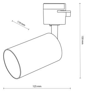 Faretto per sistema a binario TRACER 1xGU10/10W/230V bianco