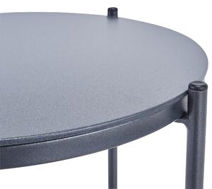 Tavolino da esterno Mobis NATERIAL con piano in vetro grigio / argento Ø 43 cm