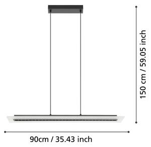 Eglo 39901 - Lampadario a sospensione con filo LED dimmerabile BUCITA LED/57,5W/230V 3000K + +TC