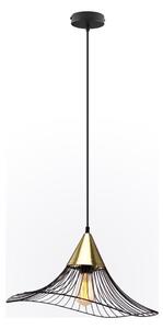 Lampadario a sospensione con filo ALURA 1xE27/60W/230V diametro 50 cm nero