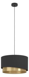Eglo 39925 - Lampadario a sospensione con filo MANDERLINE 1xE27/40W/230V nero/oro