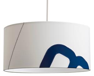 Lumbono Lampada a sospensione in legno di Segel 45cm bianco/blu