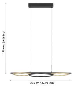 Eglo 390087-Lampadario a sospensione con filo LED dimmerabile LANACERA 2xLED/12,5W/230V + LED/15,5W