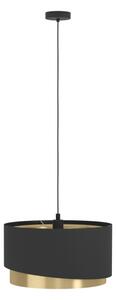 Eglo 39925 - Lampadario a sospensione con filo MANDERLINE 1xE27/40W/230V nero/oro