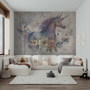 Carta da parati Unicorno, Carta da parati per Bambini, Carta da parati per Ragazze, u95411 : Uwalls.it