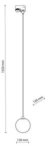 Lampadario su filo per sistema a binario TRACER 1xG9/8W/230V nero/fumé marrone