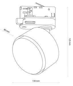 Faretto per sistema a binario trifase TRACER 1xGX53/11W/230V bianco