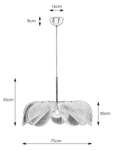 Markslöjd 108818 - Lampadario a sospensione con filo STYRKA 1xE27/40W/230V diametro 75 cm bianco
