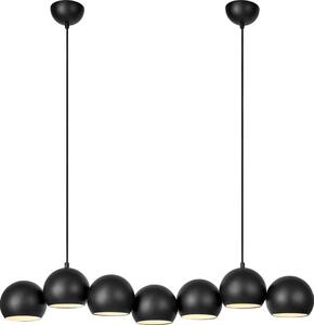 Markslöjd 108860 - Lampadario a sospensione con filo CUPOLO 7xE14/40W/230V nero