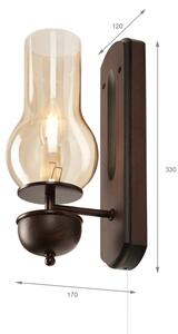 Brilagi - LED Applique COTTAGE 1xE14/40W/230V faggio/marrone
