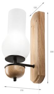 Brilagi - LED Applique COTTAGE 1xE14/40W/230V quercia/bianco