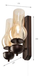 Brilagi - LED Applique COTTAGE 2xE14/40W/230V faggio/marrone
