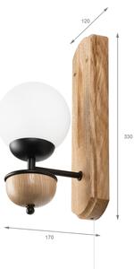Brilagi - LED Applique COTTAGE 1xG9/40W/230V quercia/bianco