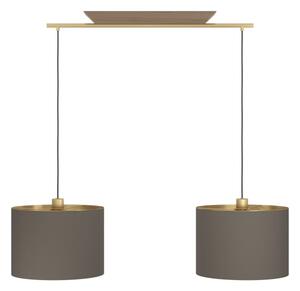 Eglo 390336 - Lampadario a sospensione con filo SANTANDRIA 2xE27/40W/230V marrone/oro