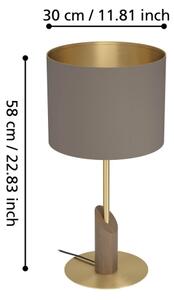 Eglo 390337 - Lampada da tavolo SANTANDRIA 1xE27/40W/230V marrone/oro