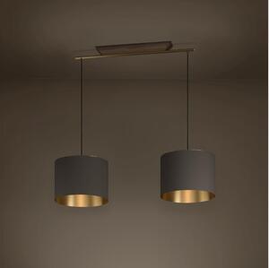 Eglo 390336 - Lampadario a sospensione con filo SANTANDRIA 2xE27/40W/230V marrone/oro