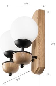 Brilagi - LED Applique COTTAGE 2xG9/40W/230V quercia/bianco