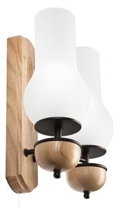 Brilagi - LED Applique COTTAGE 2xE14/40W/230V quercia/bianco