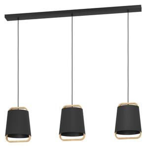 Eglo 390186 - Lampadario a sospensione con filo CAMALOZA 3xE27/40W/230V nero