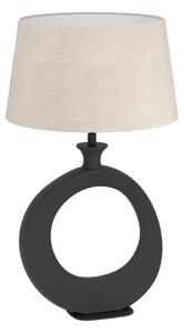 Eglo 390423 - Lampada da tavolo DIEZMA 1xE27/60W/230V 52,5 cm nero/color crema